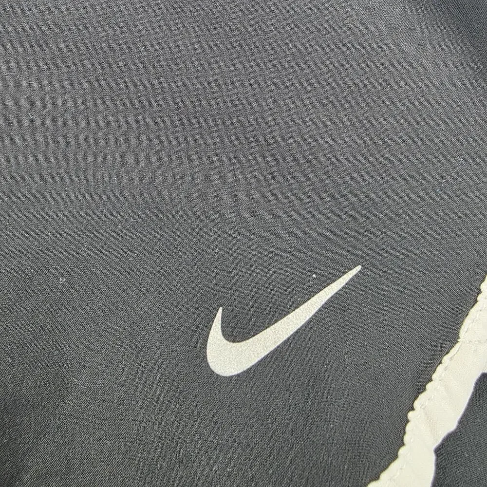 Nike Shorts Womens Medium Black White Dri-FIT Running Lined Split Hem Athletic